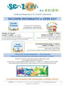 INCONTRI INFORMATIVI e OPEN DAY – ISCRIZIONI A.S. 2024/2025